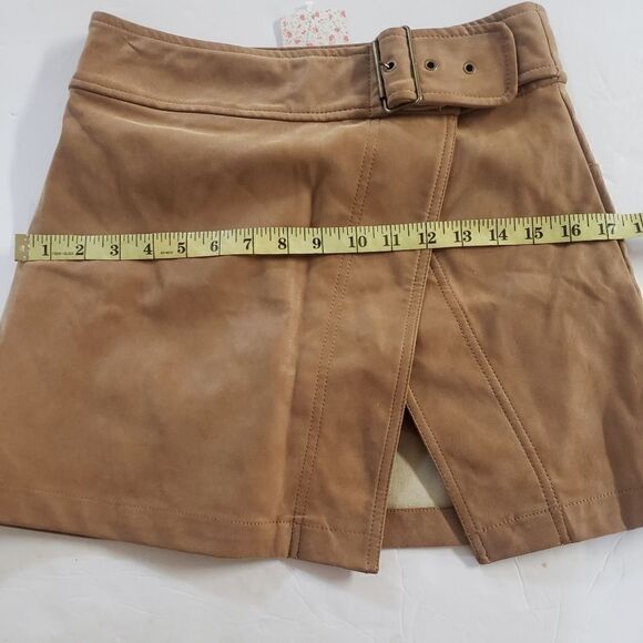 Free People Leather Mini Skirt Size 2 - Picture 7 of 9